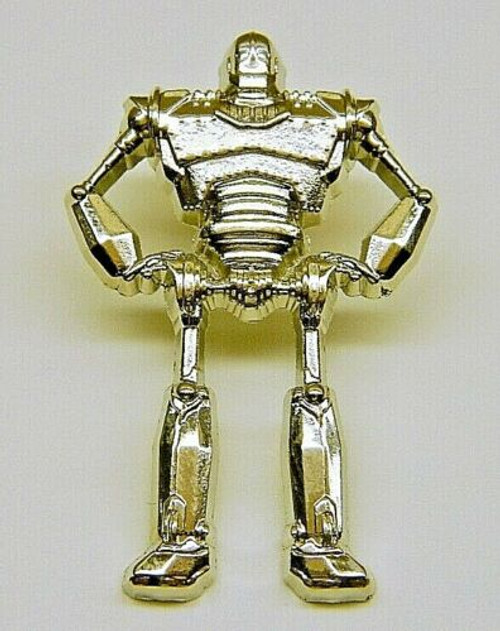 2 inches tall, a new The Iron Giant 1999 Animated Movie Figure Enamel Metal Pin with clutch back. New.
This is a metal silver toned pin measuring 2″ high featuring the image of the Iron Giant from the 1999 animated movie of the same name.

Please note we will always combine shipping on like items.  Any additional patch or pin will ship for 50 cent per item.  Any additional payment will be reimbursed to your Paypal account.  Thank You.