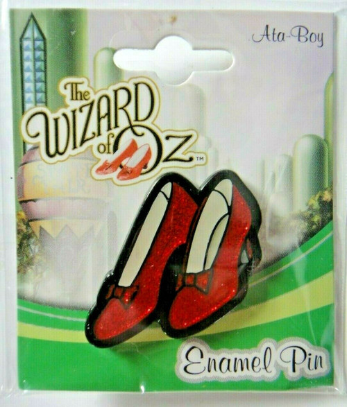 1.25 inches tall, a new Wizard of Oz "Ruby Red Slippers" Enamel Pin with single post clutch back. New.

Please note we will always combine shipping on like items.  Any additional patch or pin will ship for 50 cent per item.  Any additional payment will be reimbursed to your Paypal account.  Thank You.
