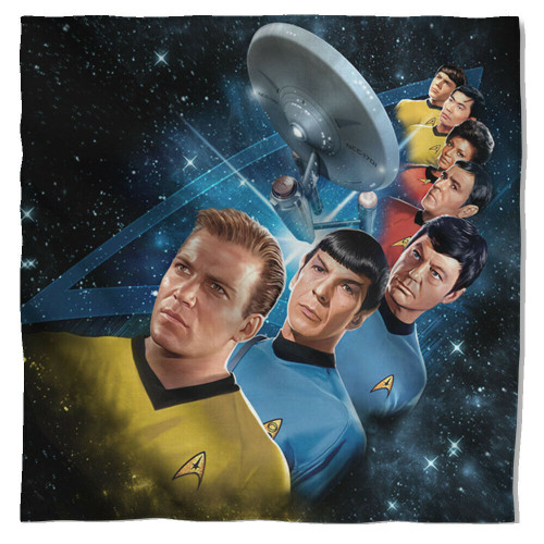 Please note, the Bandanas are a special order, and there is a 10-15 business day turnaround from order to shipment. 

22 inches by 22 inches,  a new Star Trek The Original Series "Among the Stars"  Bandana. 100% Polyester - Light weight, ultra-soft feel

Please note we will always combine shipping on like items.  Any additional patch or pin will ship for 50 cent per item.  Any additional payment will be reimbursed to your Paypal account.  Thank You.