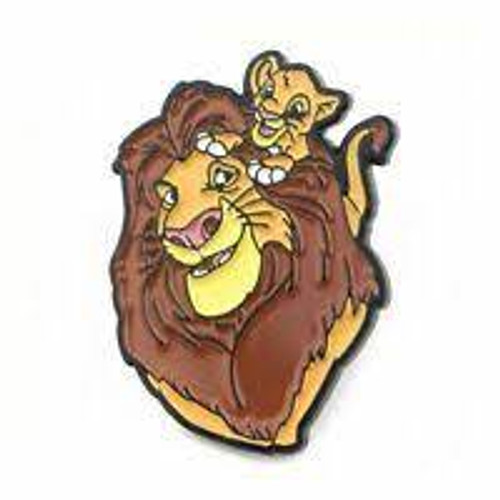 1 inches tall, a new Lion King "Mufasa & Baby Simba" enamel pin with a single post backing. New.

Please note we will always combine shipping on like items.  Any additional patch or pin will ship for 50 cent per item.  Any additional payment will be reimbursed to your Paypal account.  Thank You.