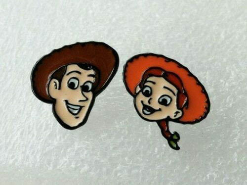 1/2 inches tall, a new Toy Story "Woody & Jessie" stud earrings with a single post backing. New.

Please note we will always combine shipping on like items.  Any additional patch or pin will ship for 50 cent per item.  Any additional payment will be reimbursed to your Paypal account.  Thank You.