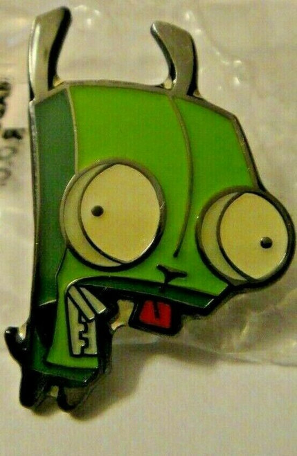 1. 1/4 inches tall, a new Invader Zim "GIR (G Information Retrieval Unit) the dim witted robot from the cartoon series "Invader Zim" is featured on his own enamel pin with clutch back. New.

Please note we will always combine shipping on like items.  Any additional patch or pin will ship for 50 cent per item.  Any additional payment will be reimbursed to your Paypal account.  Thank You.