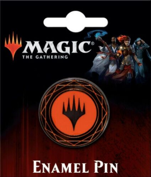 1 inches tall, A new Magic the Gathering Card Game Planeswalker  Mana Logo Metal Enamel Pin with clutch back.  
Good luck. 

Please note we will always combine shipping on like items.  Any additional patch or pin will ship for 50 cent per item.  Any additional payment will be reimbursed to your Paypal account.  Thank You.