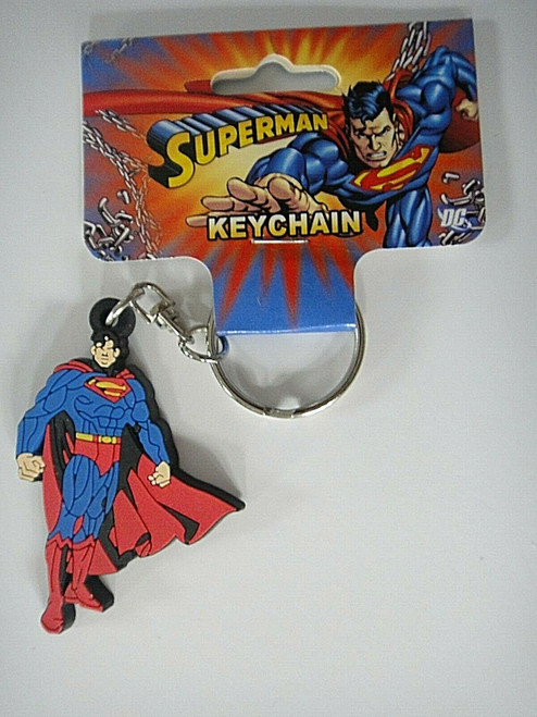 New Superman #2 Rubber Key Chain. Measures 2.5 inches in tall. 

Please note we will always combine shipping on like items.  Any additional patch or pin will ship for 50 cent per item.  Any additional payment will be reimbursed to your Paypal account.  Thank You.