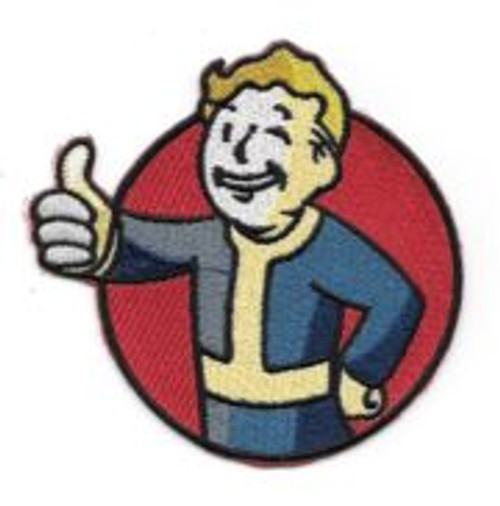 Fallout video game vault boy logo embroidered patch
This is the vault boy logo from the hit video game Fallout. This is a mint, unused embroidered patch measuring 3.5″ wide. It comes with a glue backing for easy application to a cloth surface