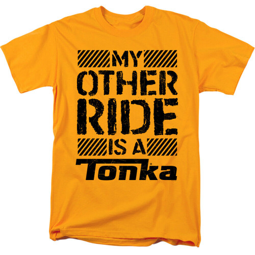 Tonka Trucks "My Other Ride is a Tonka" Mens Unisex T-Shirt, Available Sm to 3x
100% Cotton High Quality Pre Shrunk Machine Washable T Shirt