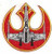 4 inches diameter, Star Wars X-Wing Rebel Alliance Die-Cut Logo" embroidered patch. Sew on or iron on. New.

Please note we will always combine shipping on like items.  Any additional patch or pin will ship for 50 cent per item.  Any additional payment will be reimbursed to your Paypal account.  Thank You.