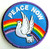 3 inches wide, a new Peace Now embroidered patch. Sew on or iron on. New. 

Please note we will always combine shipping on like items.  Any additional patch or pin will ship for 50 cent per item.  Any additional payment will be reimbursed to your Paypal account.  Thank You.