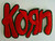 Measures 3 inches wide, a new Korn Logo embroidered patch.  Sew on or Iron.  

Please note we will always combine shipping on like items.  Any additional patch or pin will ship for 50 cent per item.  Any additional payment will be reimbursed to your Paypal account.  Thank You.