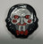 1 1/4 inches tall, a new Jigsaw "Saw' Face enamel pin with clutch back. New.

Please note we will always combine shipping on like items.  Any additional patch or pin will ship for 50 cent per item.  Any additional payment will be reimbursed to your Paypal account.  Thank You.