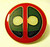 1. 1/8 inches in diameter, a new Deadpool comic book logo enamel pin with clutch back.  The pin includes the original logo with the big eyes, also called the good deadpool logo.  

Please note we will always combine shipping on like items.  Any additional patch or pin will ship for 50 cent per item.  Any additional payment will be reimbursed to your Paypal account.  Thank You.