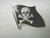 1. 1/8 inches wide, a new Pirate (The Jolly Roger) flag enamel pin with stick pin clutch. 

Please note we will always combine shipping on like items.  Any additional patch or pin will ship for 50 cent per item.  Any additional payment will be reimbursed to your Paypal account.  Thank You.