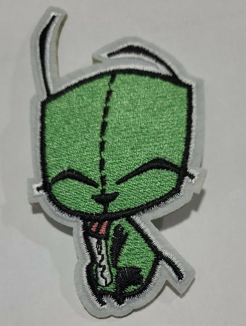 Invader Zim GIR Embroidered Iron-On Patch – Cartoon Character, TV Series Memorabilia