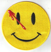 Smiley Face Bullet Hole Embroidered Patch [3.0 Inch-Iron on Sew on]