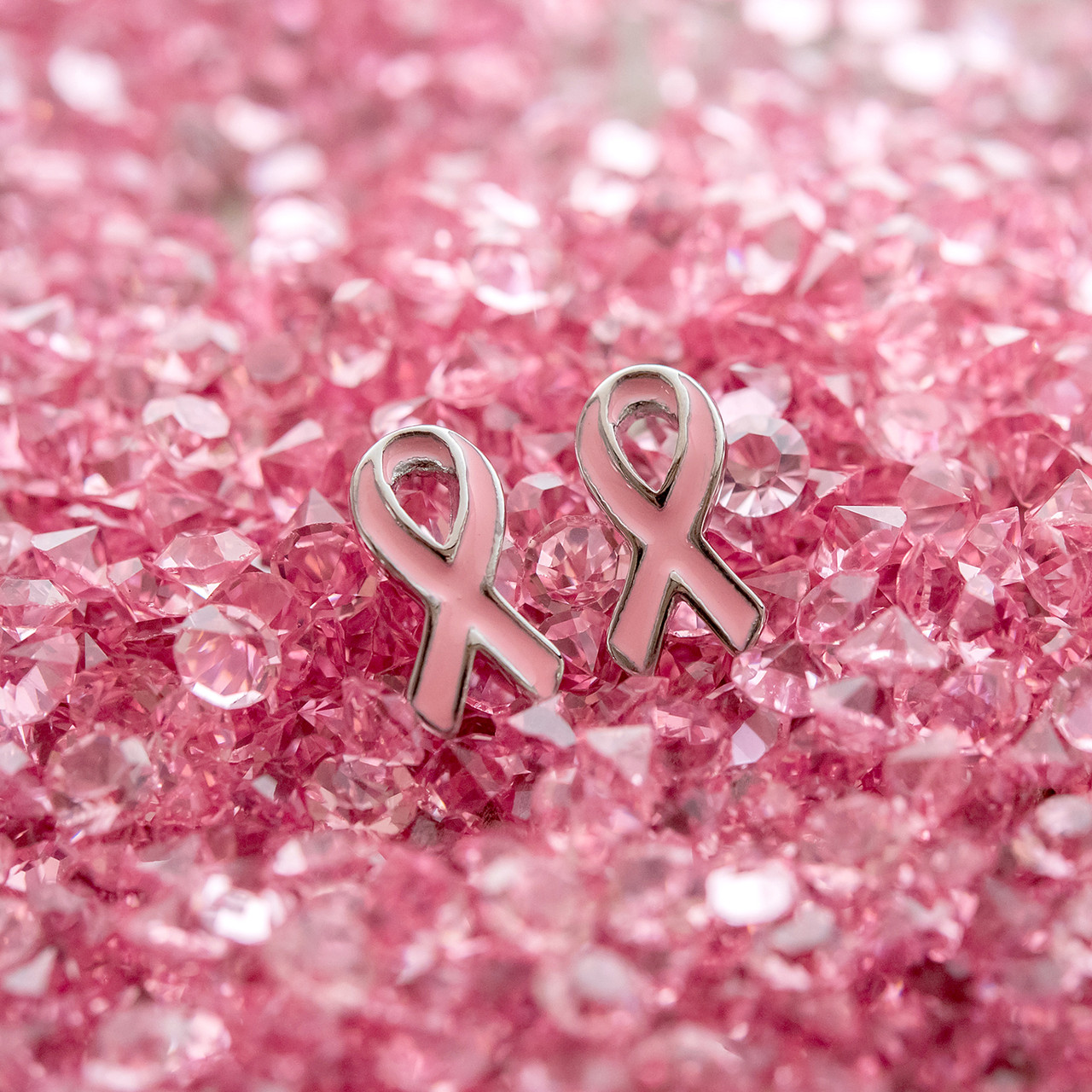 Glitter Pink Awareness Ribbon