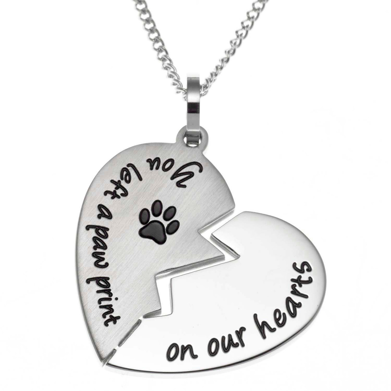 Paw Print on My Heart Necklace, Paw Print Heart Pendant, Rustic Pet  Jewelry, Dog Mom Gift, Cat Lover, Hand Cast Pewter - Etsy