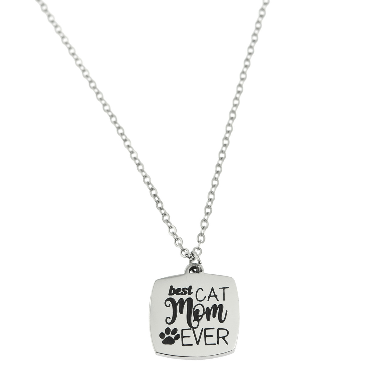 Stainless Steel Best Cat Mom Pendant - Pet Jewelry | Joyful ...