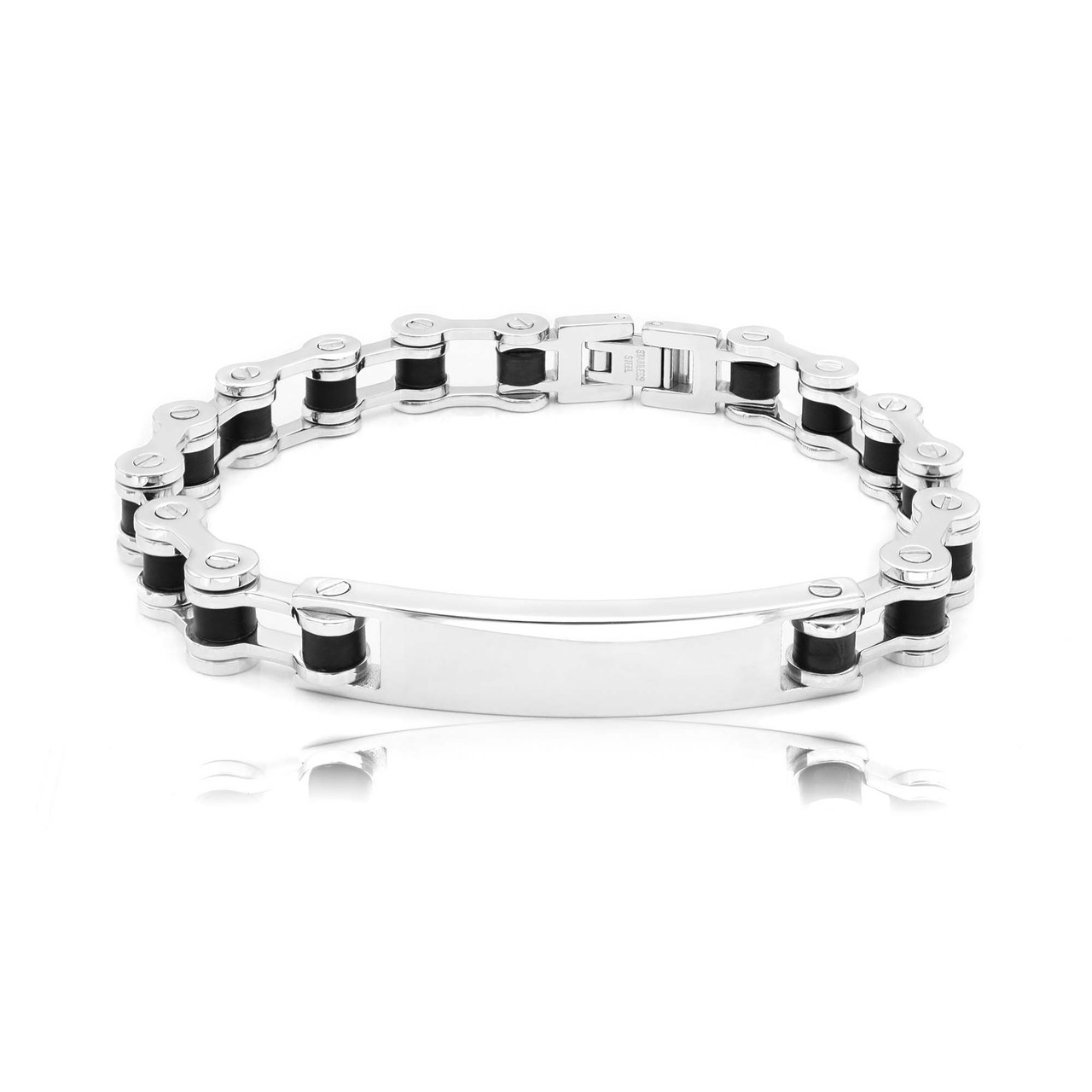 Buy ZIVOM The Jewelbox Black Stainless Steel Bike Motor Cycle Chain Bracelet  for Men - Lowest price in India| GlowRoad