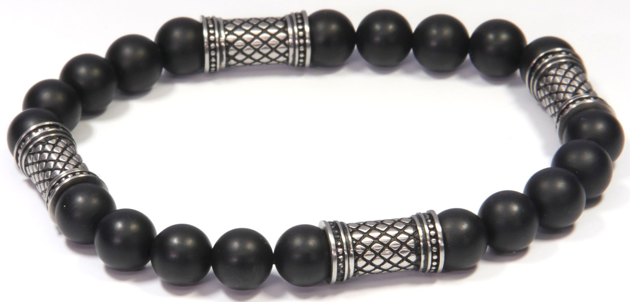 Black Onyx Spiritual Warrior Strength 8mm Stretch Bracelet – Lily