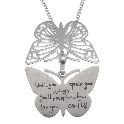 Spread Your Wings Butterfly Pendant Necklace Pendants 25 Joyful Sentiments