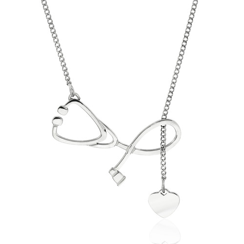 necklace-nurse jewelry-stethoscope jewelry-medical jewelry