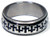 Stainless Steel Milgrain Edge Interlocking Cross Ring 