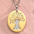 Serenity Prayer Tree of Life Double Pendant Necklace in Stainless Steel or Gold Plated
