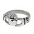 Small Steel Claddagh Ring