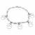 Steel Paw Print Charm Bracelet - Pet Lover Jewelry Gift