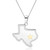 Texas State Shape Pendant with Goldtone Lone Star