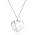 Heart Shape 1" Pendant Necklace, Stainless Steel