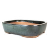 10" Round Corner Rectangle Bonsai Pot - Deep Green