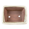 8" Tall Footed Rectangle Pot - Beige