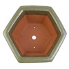 12" Handmade Hexagon Pot - Deep Green