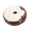  8" Brown Drip Glazed Drum Pot by Shane Cargilo