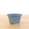  4" Blue Green Glazed Round Shohin Pot by Mikel Edwards
