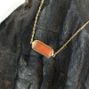 Red Jasper Stoneflake Bar Necklace