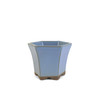 3" Hexagon Cascade Mame Bonsai Pot - Periwinkle Blue