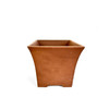 5" Flared Square Cascade Bonsai Pot - Unglazed