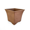 5" Flared Square Cascade Bonsai Pot - Unglazed