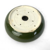 7" Green Glazed Round Bonsai Pot by Shane Cargilo