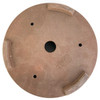 10.5" Handmade Unglazed Round Drum Nail Bonsai Pot