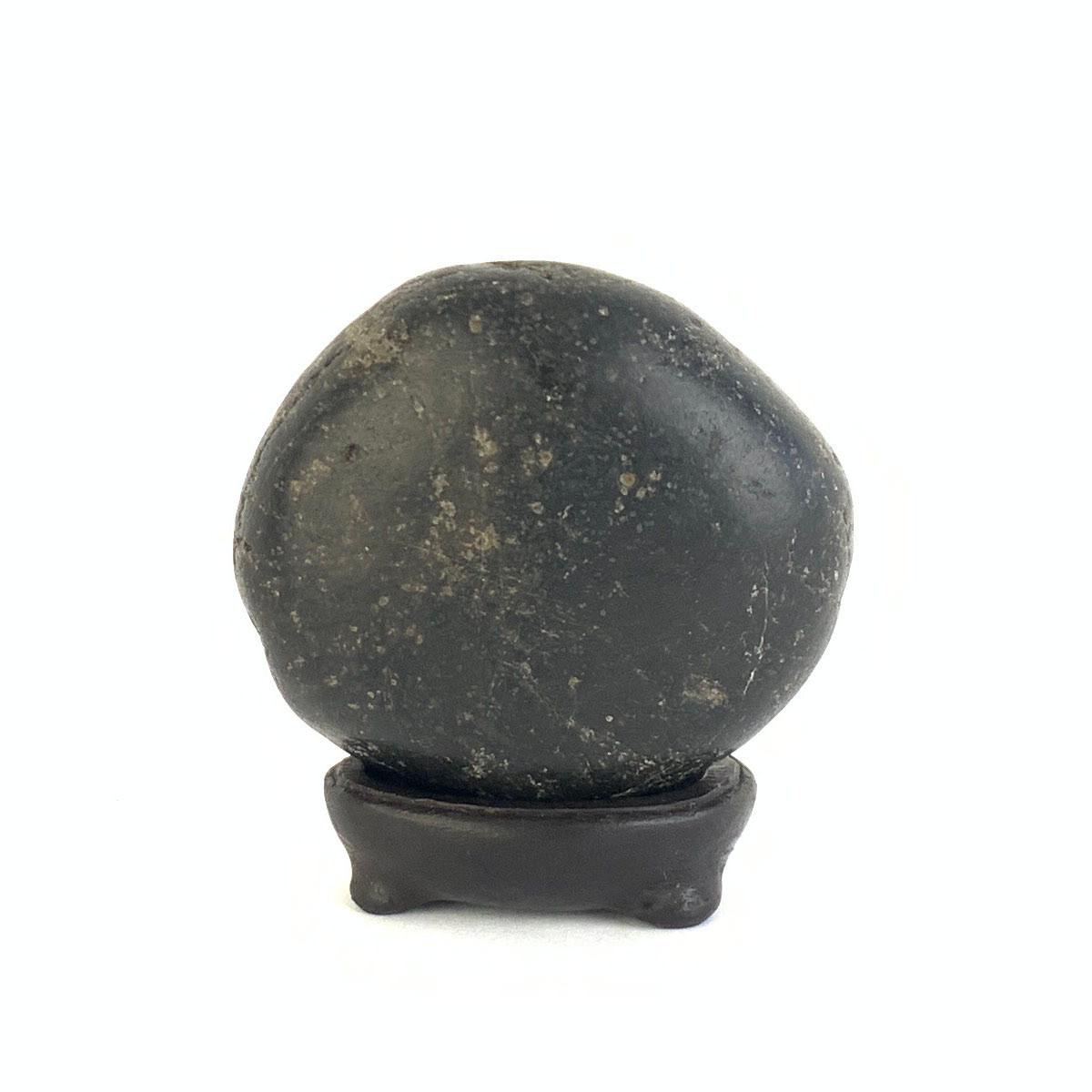 Japanese Suiseki - Gensho-seki Eclipse Stone with Daiza - Eastern Leaf