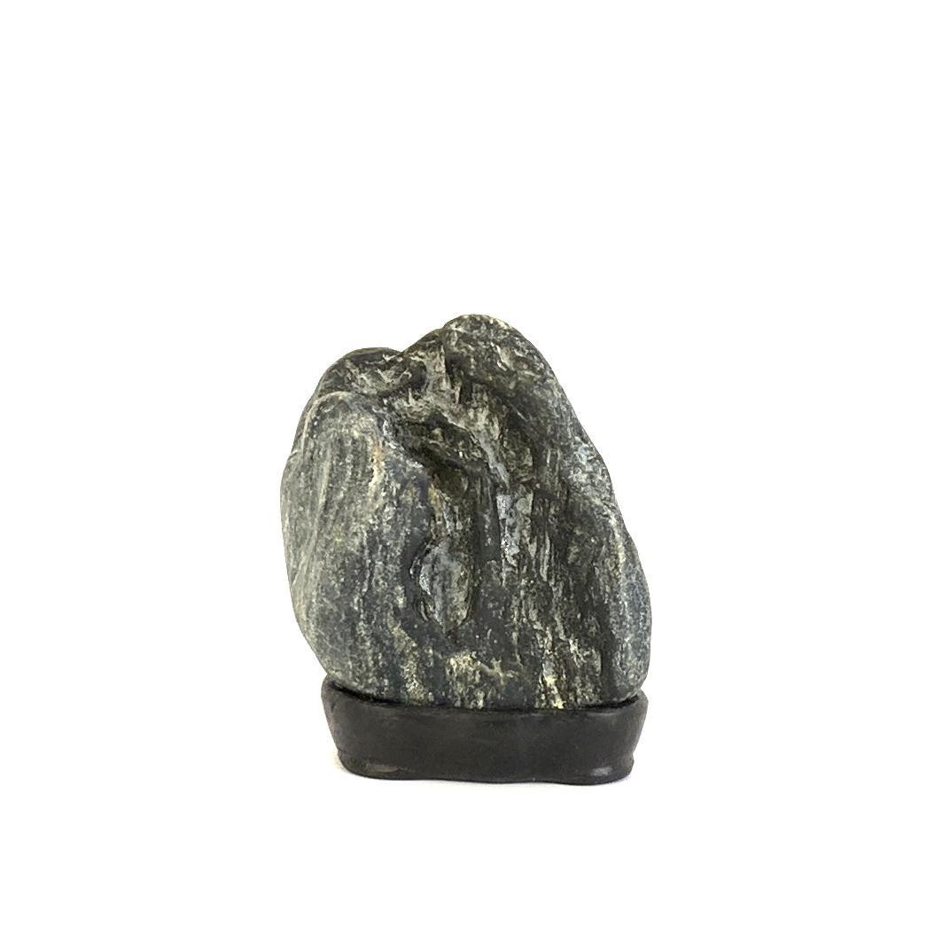 Japanese Suiseki - Waterfall Pattern Stone with Daiza - Eastern Leaf