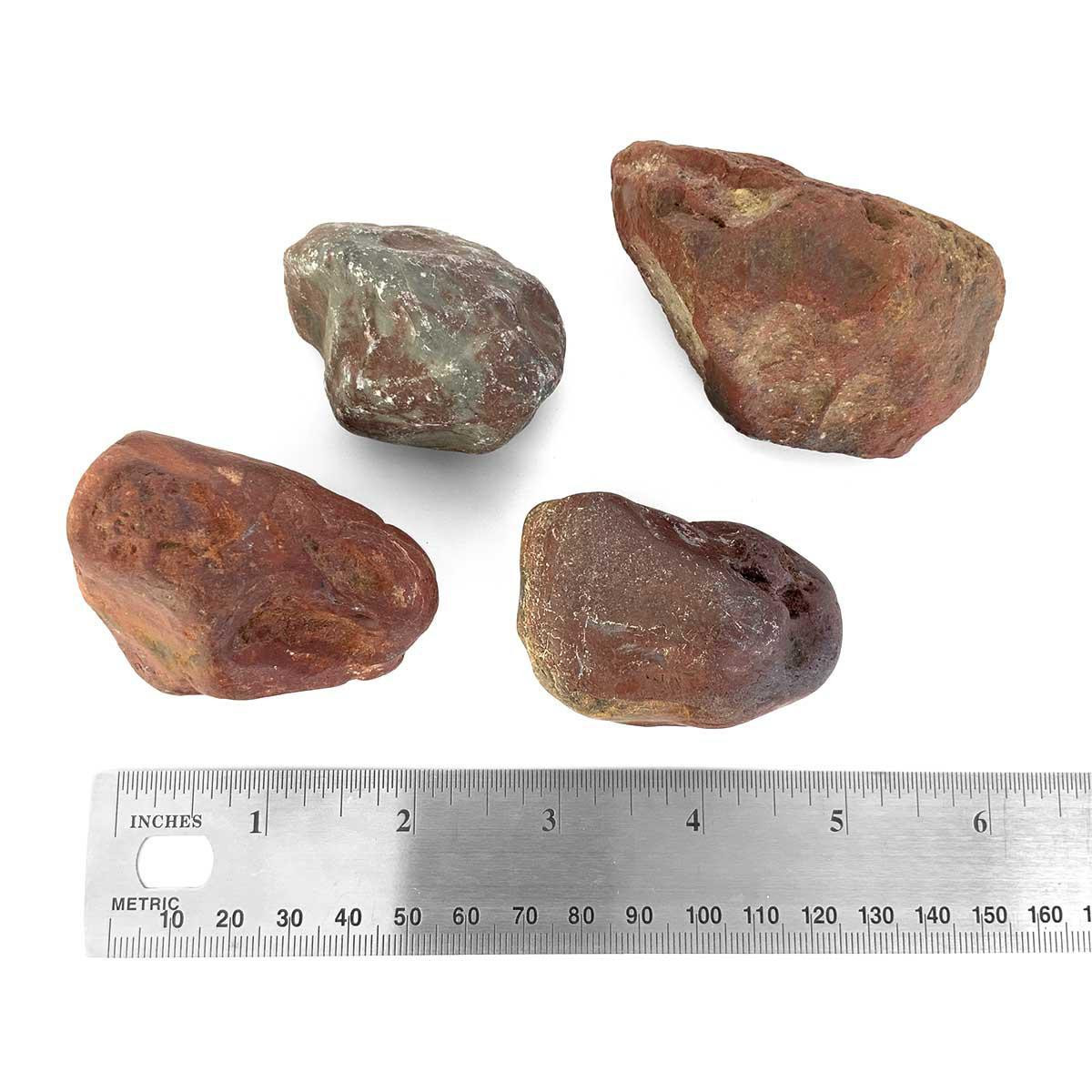 Japanese Suiseki - Red Jasper Akadama-ishi Stones (Set of 4