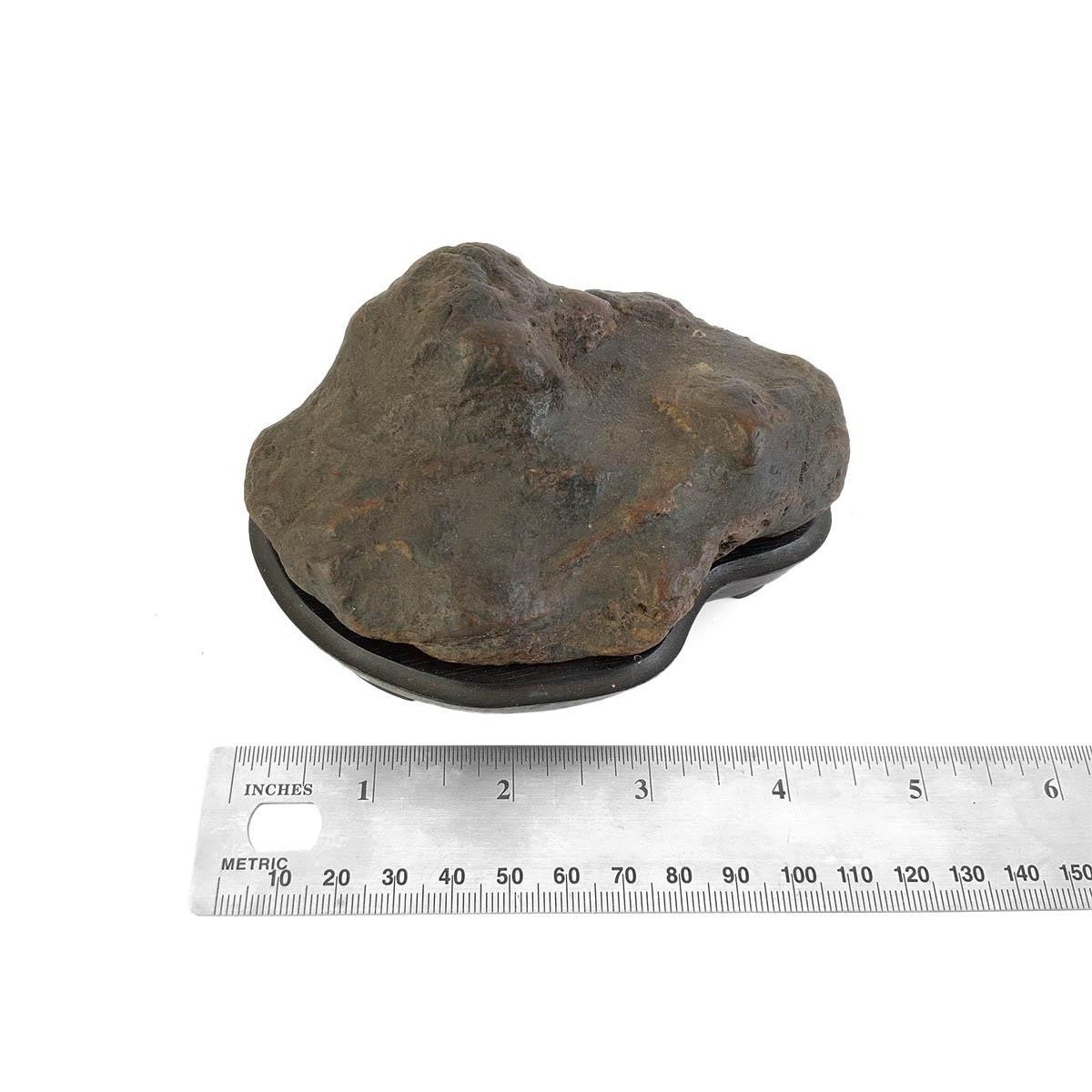 Japanese Suiseki - Abe River Iron Ball Stone with Daiza (Distant