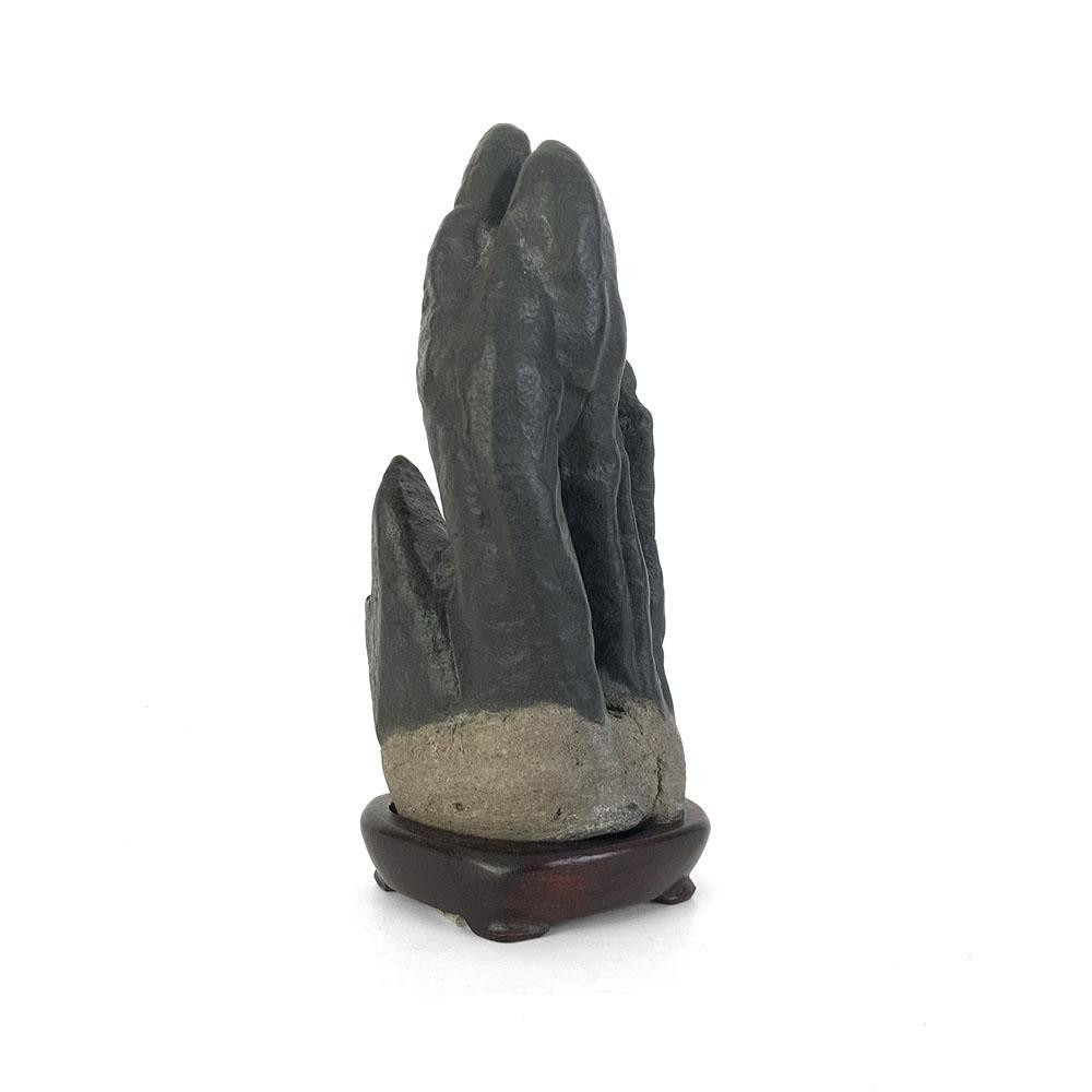 Japanese Suiseki - Seigaku Upright Landscape Stone with Daiza