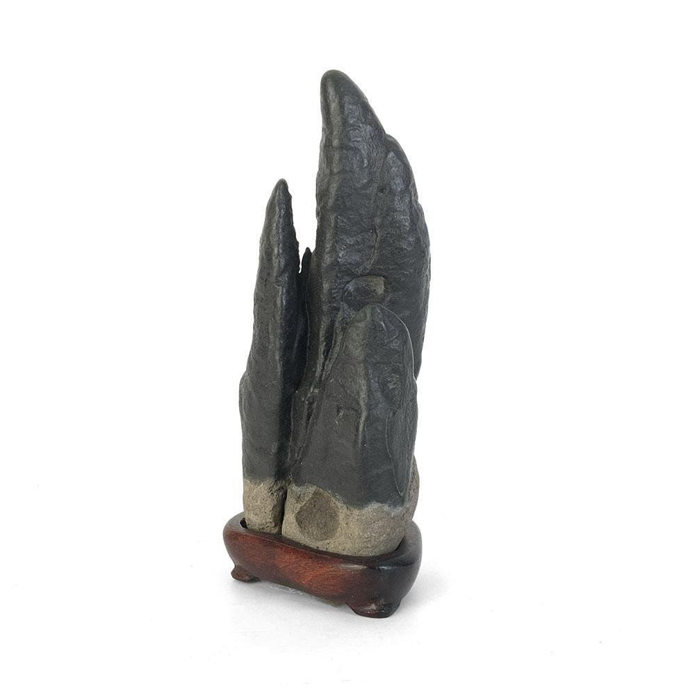 Japanese Suiseki - Seigaku Upright Landscape Stone with Daiza