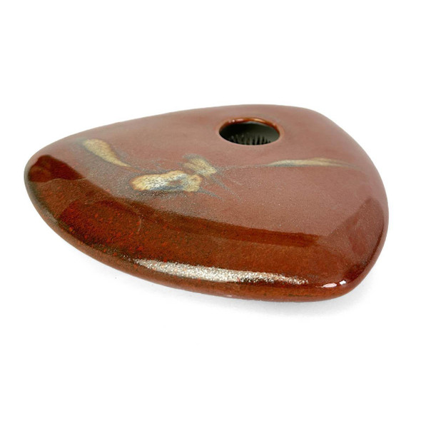 Red Triangle Ikebana Vase