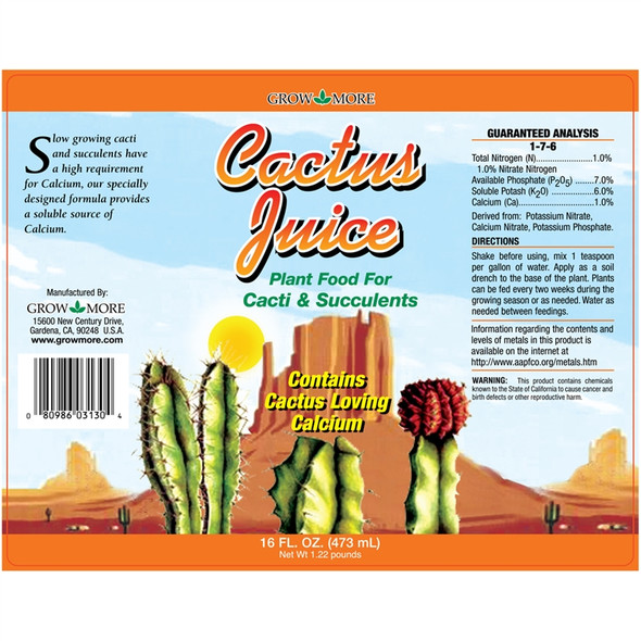 Grow More Cactus Juice Plant Fertilizer